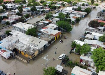Lluvias atípicas en Reynosa. Foto de Protección Civil Tamaulipas