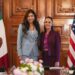 Claudia Sheinbaum se reúne con Kristi Noem en Palacio Nacional. Foto de Presidencia de México