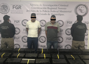 Decomisan más de 700 kilos de metanfetamina en un camión de tostadas en San Fernando. Foto de x Omar García Harfuch