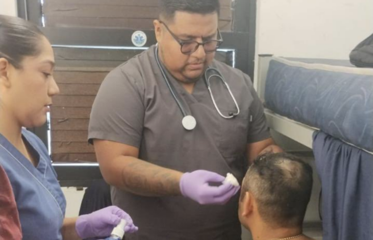 Elemento de la Guardia Estatal resulta herido tras dispararse su arma de cargo. Foto de Vocería de Seguridad de Tamaulipas