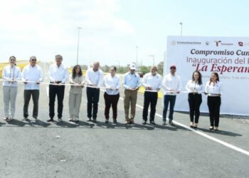Inaugura Américo nuevo puente «La Esperanza», en Altamira
