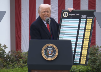 #EnVivo "T-MEC fue el peor acuerdo jamás firmado": Donald Trump anuncia aranceles recíprocos. Foto tomada de video