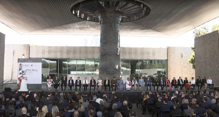 #EnVivo Gobierno de México presenta avances del Plan México. Foto tomada de video