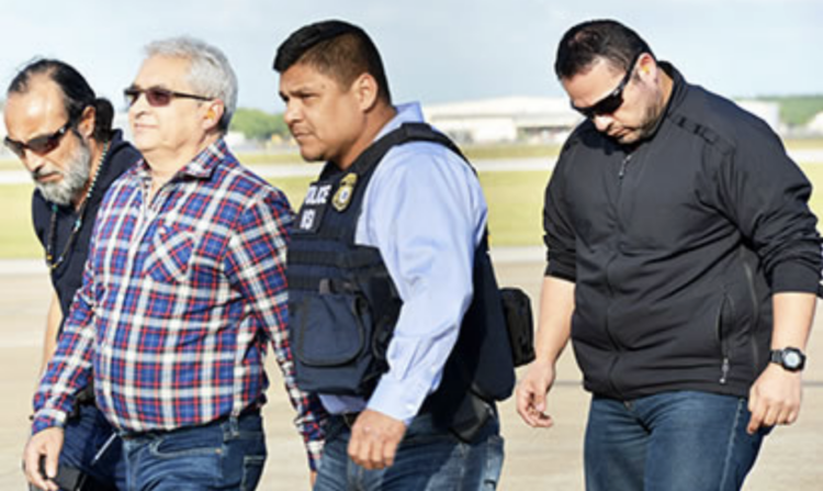 Detención del exgobernador de Tamaulipas, Tomás Yarrington en 2018. Foto de ICE/Archivo