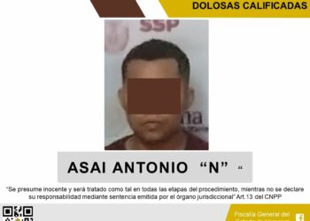 Asai Antonio N, presunto homicida de Yesenia Lara Gutiérrez