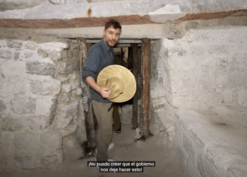 Mr. Beast en zonas arqueológicas. Foto tomada de video