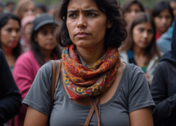 Mujer migrante. Imagen hecha con IA