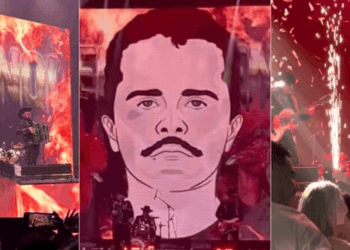 Imagen del Mencho en concierto de Ángeles del Barranco