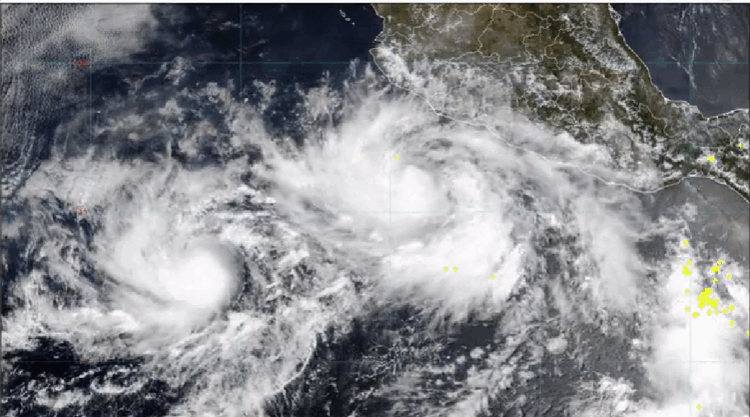 Huracán Bárbara y tormenta Cosme