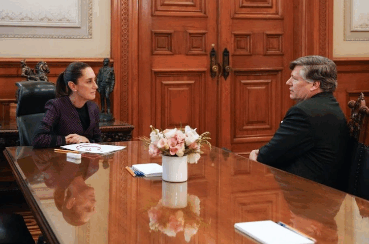 Claudia Sheinbaum y Christopher Landau