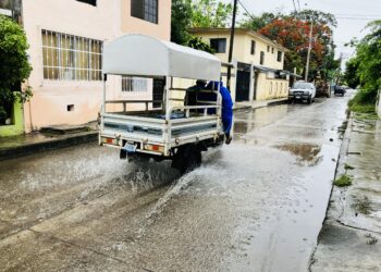 Saldo blanco por paso de Barry en el sur de Tamaulipas; detectan inundaciones en tres colonias. Foto de Tania Villanueva/EnUn2x3