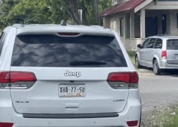 Captan camioneta con placas de Tamaulipas en redada en Washington. Foto tomada de video