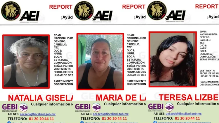 Reportan desaparición de tres mujeres en Nuevo León cuando viajaban a Reynosa. Foto de NMás