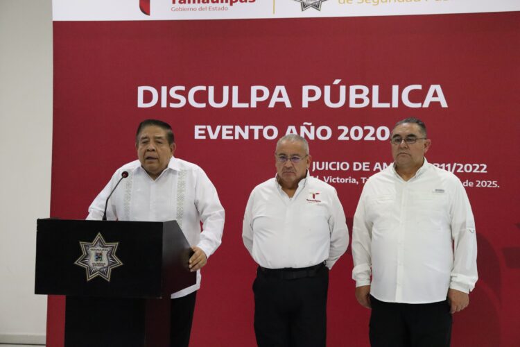 Secretaría de Seguridad de Tamaulipas ofrece disculpa pública por caso de desaparición forzada. Foto de Gobierno de Tamaulipas