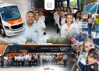 Entrega la UAT nuevas unidades para el transporte gratuito de sus estudiantes