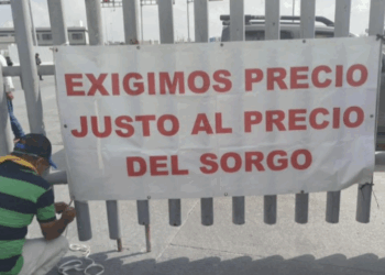 Bloqueos de productores de sorgo. Foto de Facebook