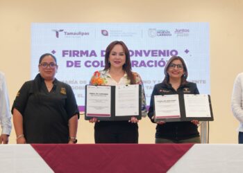 Nuevo Laredo firma convenio con Seduma estatal para un futuro más limpio y sostenible. Foto de Facebook