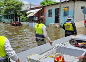 Gobierno de Tamaulipas atenderá desbordamientos de ríos: Sheinbaum. Foto de Protección Civil Tamaulipas