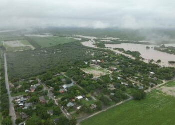 Al menos 330 viviendas se inundaron en Tamaulipas por Barry. Foto de Protección Civil Tamaulipas