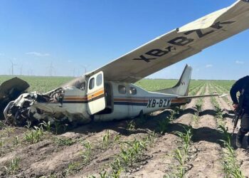 Un muerto y un herido por caída de avión pequeño en Reynosa. Foto de Facebook
