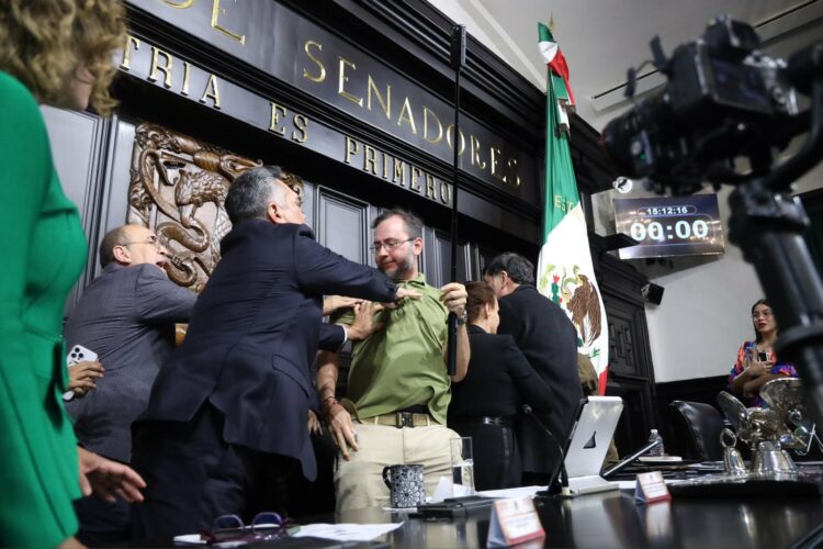 Lo que ocurrió ayer mostró lo que es el PRIAN: Sheinbaum sobre trifulca en la Permanente. Foto de X Andrea Chávez