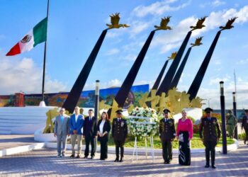 Encabeza alcaldesa Carmen Lilia Canturosas ceremonia cívica en honor a los niños héroes