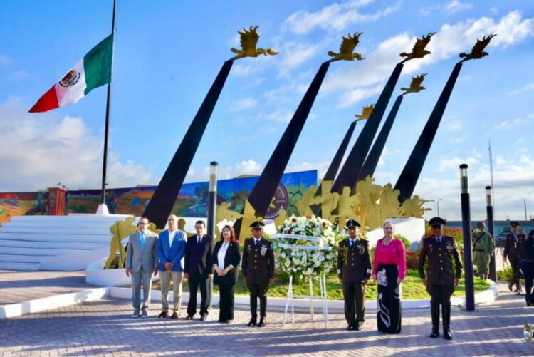 Encabeza alcaldesa Carmen Lilia Canturosas ceremonia cívica en honor a los niños héroes