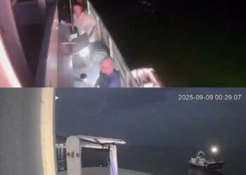 Grabación del ataque a flotilla Sumud. Foto: X de @GlobalSumudFlot