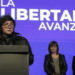 Imagen de Milei en conferencia del La Libertad Avanza. Foto: X de LLA