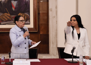 Martha Lidia Pérez Gumecindo y Rosa Icela Rodríguez Velázquez. Foto: X de Rosa Icela Rodríguez