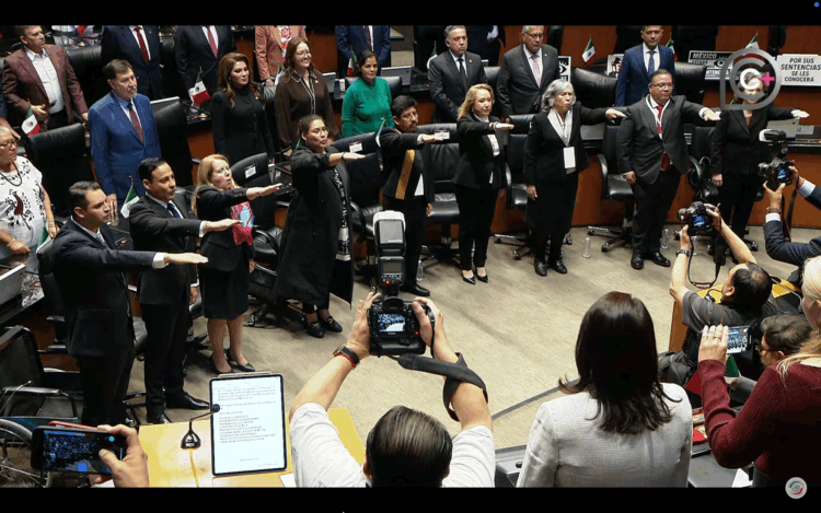 Rinden protesta los nuevos integrantes de la Suprema Corte de Justicia de la Nación. Foto tomada de video