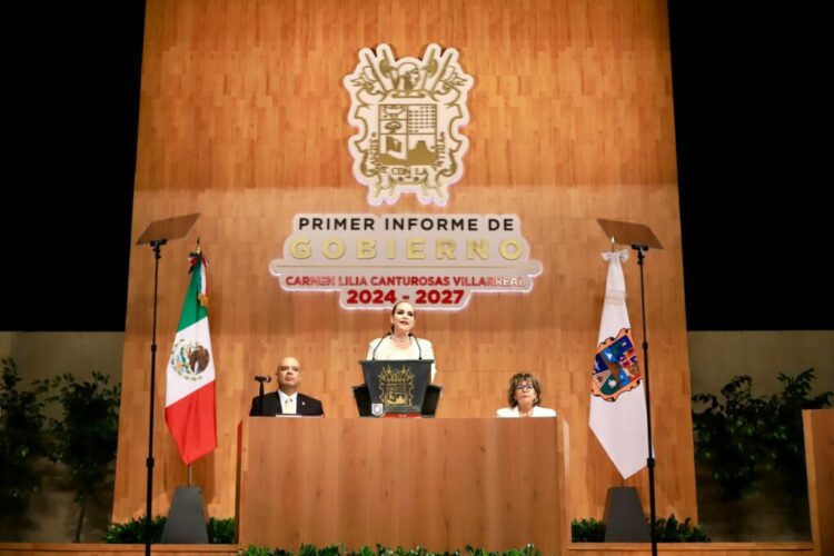 Reconoce IP trabajo de Carmen Lilia Canturosas en su primer informe de gobierno