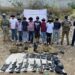 Detienen a 8 y aseguran armas y vehículos en Tula, Tamaulipas. Foto de Sedena