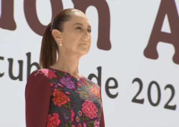 #EnVivo Claudia Sheinbaum ofrece mensaje por su primer año de Gobierno. Foto tomada de video