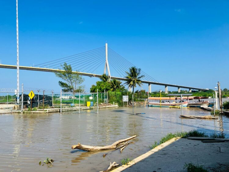 No hay riesgo por desbordamiento del Pánuco; se mantiene en constante monitoreo. Foto de Tania Villanueva