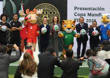 "México está listo para recibir el Mundial": Sheinbaum presenta la Copa Mundial 2026. Foto de Daniel Augusto/Cuartoscuro