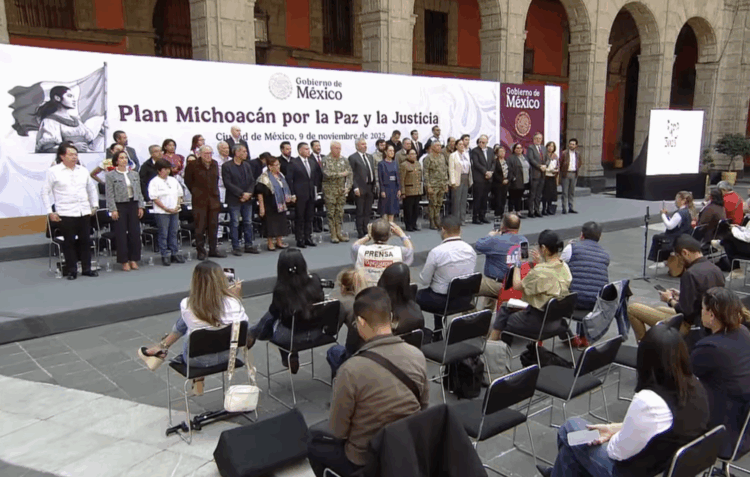 Presentan Plan Michoacán en Palacio Nacional. Foto tomada de video