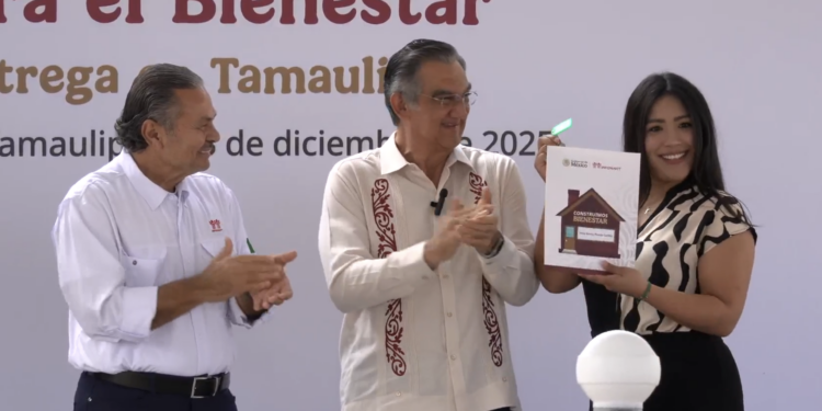 Entregan primeras casas del programa Vivienda para el Bienestar en Ciudad Victoria. Foto tomada de video