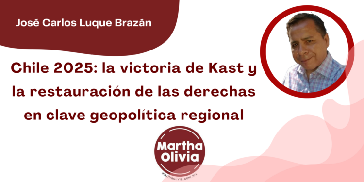 Por José Carlos Luque Brazán | Chile 2025: la victoria de Kast y la restauración de las derechas en clave geopolítica regional