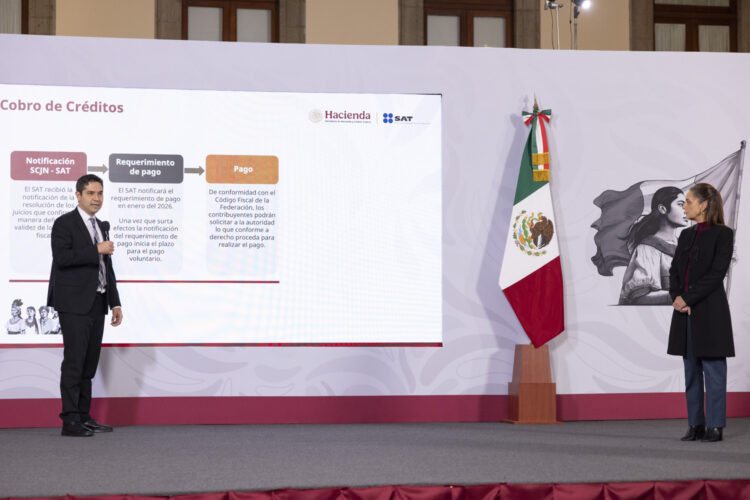 Grupo Salinas deberá pagar 51 mil mdp en enero al SAT. Foto de Presidencia