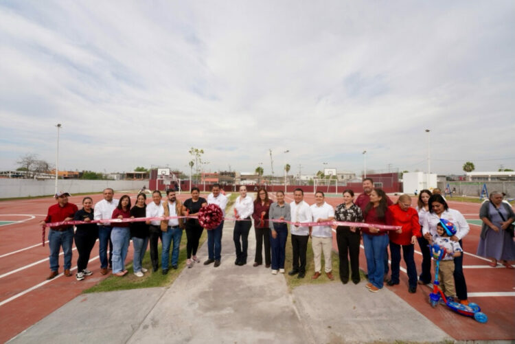 Carmen Lilia Canturosas entrega obras de infraestructura deportiva y bienestar comunitario en Colonia Nueva Era