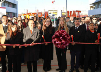 Inaugura alcaldesa Carmen Lilia Canturosas y rector de la UAT obras de infraestructura educativa en la Prepa UAT
