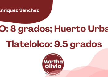 Por Joel Enríquez Sánchez | FAO: 8 grados; Huerto Urbano Tlatelolco: 9.5 grados