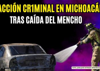 Más de 30 vehículos incendiados y ataques a Bancos del Bienestar en Michoacán tras caída del Mencho