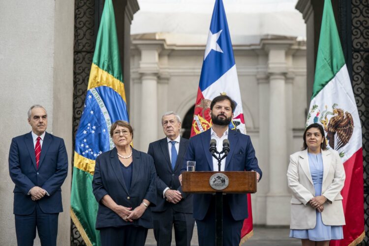 Boric confirma inscripción de Bachelet para dirigir la ONU con apoyo de Brasil y México. Foto de X Gabriel Boric