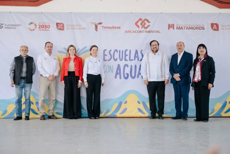 Economía, SET y Arca Continental impulsan “Escuelas con Agua” en Matamoros