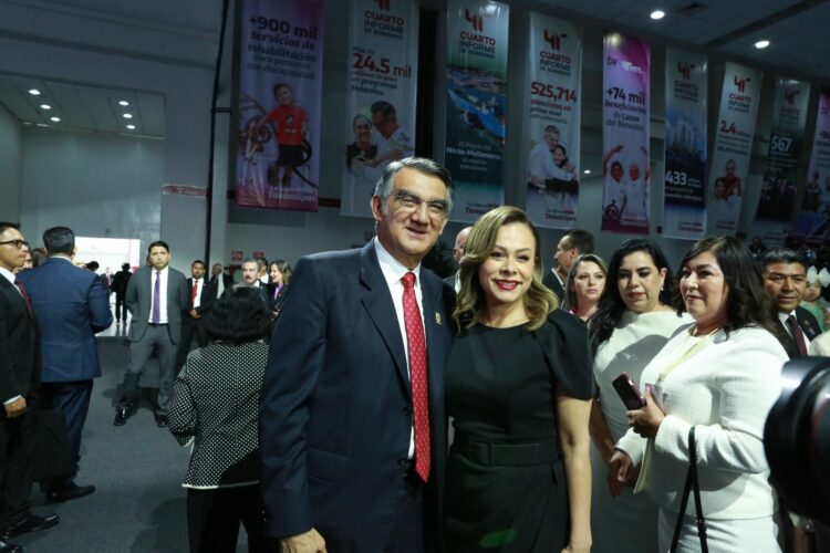 Asiste magistrada presidenta del PJ de Tamaulipas a cuarto Informe de Gobierno. Foto Cortesía