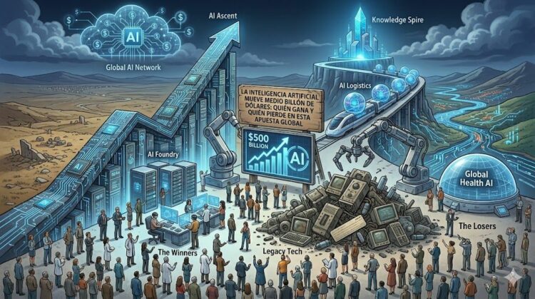 La inteligencia artificial mueve medio billón de dólares: quién gana y quién pierde en esta apuesta global