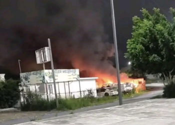 Balaceras y bloqueos en Reynosa tras detención de un objetivo prioritario. Foto de Facebook