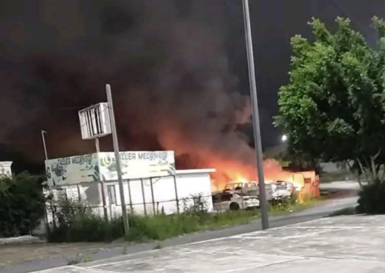 Balaceras y bloqueos en Reynosa tras detención de un objetivo prioritario. Foto de Facebook